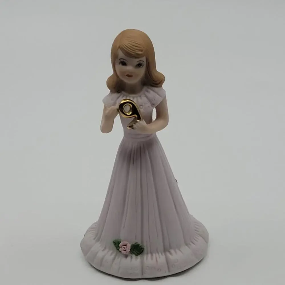 ENESCO Growing Up Birthday Girls Age 9 Dress 1982 Vintage. Pre-owned